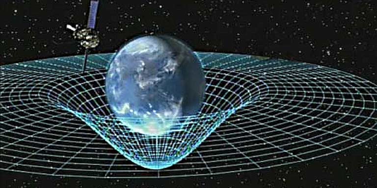 Graphic showing earth's gravitational field